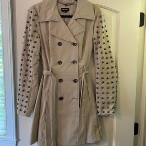 Bebe Studded Trench Coat